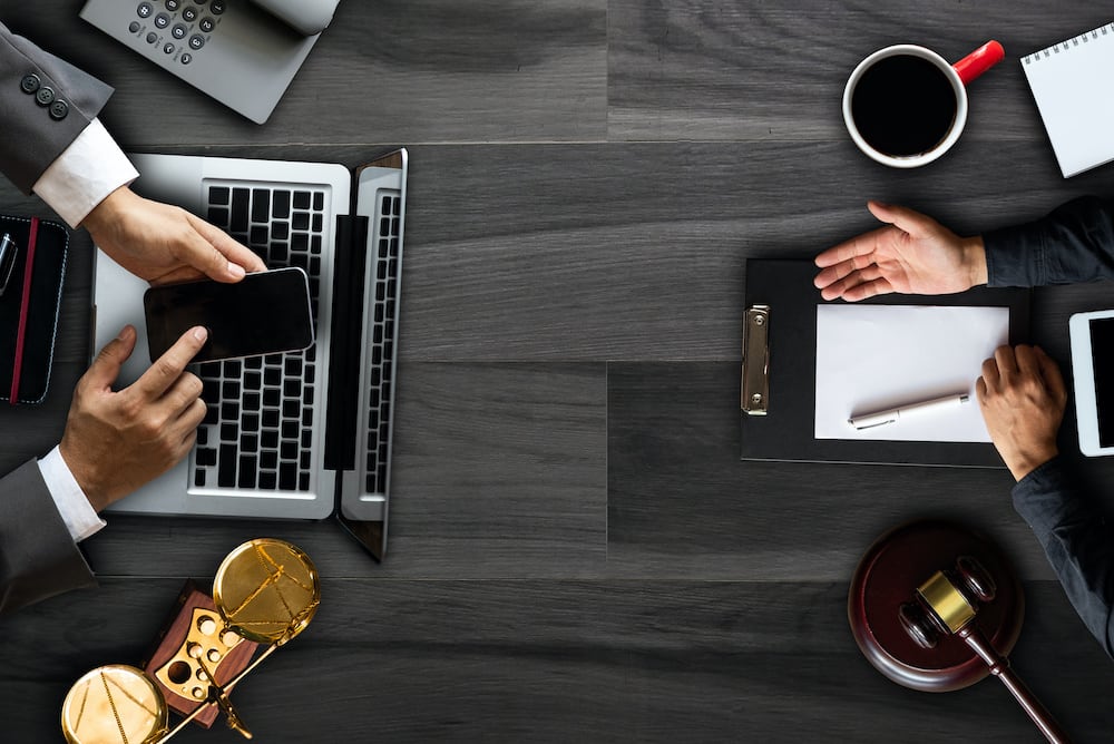business professionals sitting across from each other